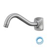 SWHYGER 8 Inch Angled Shower Arm Extension with Flange, Brushed