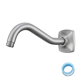 SWHYGER 8 Inch Angled Shower Arm Extension with Flange, Brushed Nickel SW-91068-8BN.