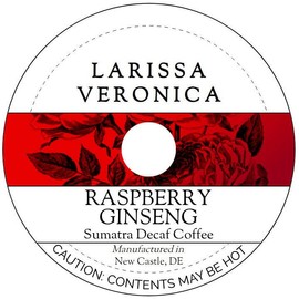Raspberry Ginseng Sumatra Decaf Coffee (Single Serve K-Cup Pods) (Gourmet, Naturally Flavored, Whole Coffee Beans) (12 pods, ZIN: 577694) - 2 Pack