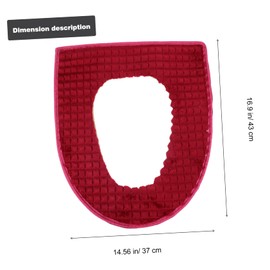 Healifty Bathroom Toilet Seat Covers Warm Toilet Seat Cushion Pad Zipper Soft Thicker Warmer Washable Toilet Seat Covers Bathroom Home Reusable