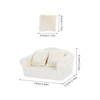 NOLITOY Miniature Dollhouse Sofa with Plush and Removable Cushions Realistic