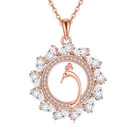 YAFEINI Phoenix Necklace S925 Sterling Silver Crystal Cubic Zirconia Phoenix Pendant Jewellry Gifts for Women Girls (Phoenix-2)