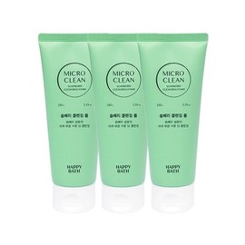Happy Bath 해피바스 마이크로 미셀라 솝베리 모이스춰 클렌징폼 150g x3 Happy Bath Micro Micellar Soapberry Moisture Cleansing Foam 150g x3