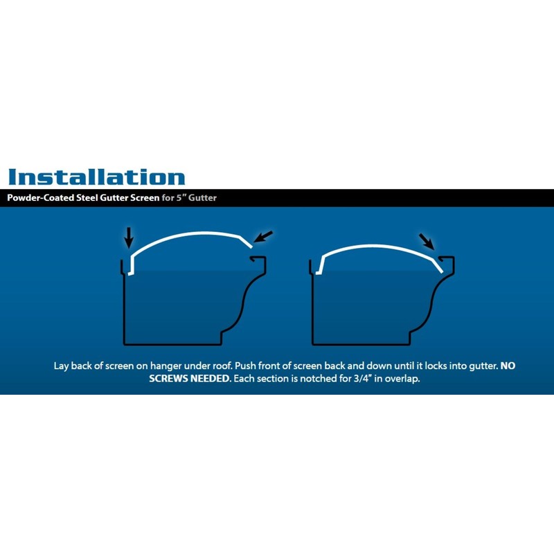 E-Z-GUTTER GUARD EZS510 EZ-Shield Gutter Guard, Black