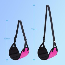 Airplane Footrest Hammock Travel Essentials for Flying, Portable Flight Airplane Foot Hammock for Plane Travel, Comfortable Long Flight Essentials Must Have 2 Pack- Pink