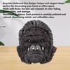 Gorilla Head Sculpture 6.3in Animal Head Figurine Resin Hollow Out