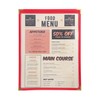 Ylittaa Menu Covers, Single Page, 1 Pocket, 2 View, for