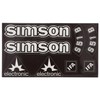 Decorative set "electronic" 8 pieces, transparent monochrome, black border -