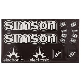 Decorative set "electronic" 8 pieces, transparent monochrome, black border - for