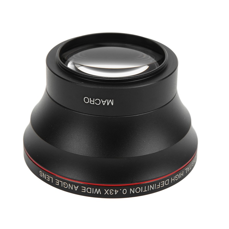 52mm 0.43X Wide Angle Lens Optical Glass Camera Lens with