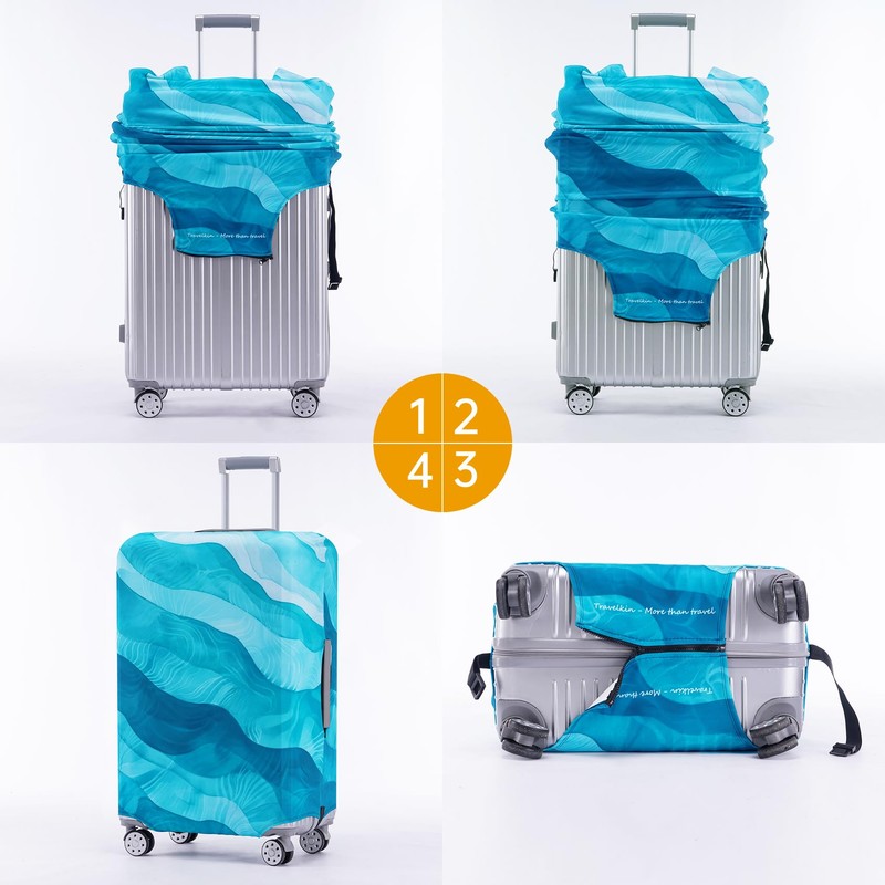 Travelkin Luggage Covers For Suitcase Tsa Approved,Suitcase Cover Protector Fit