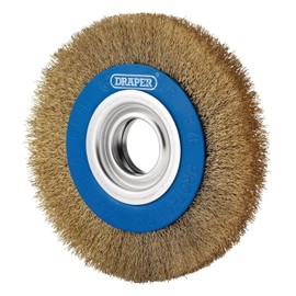Draper 08066 Brassed Steel Bench Grinder Wire Wheel Brush, 150 x 31.75mm Bore