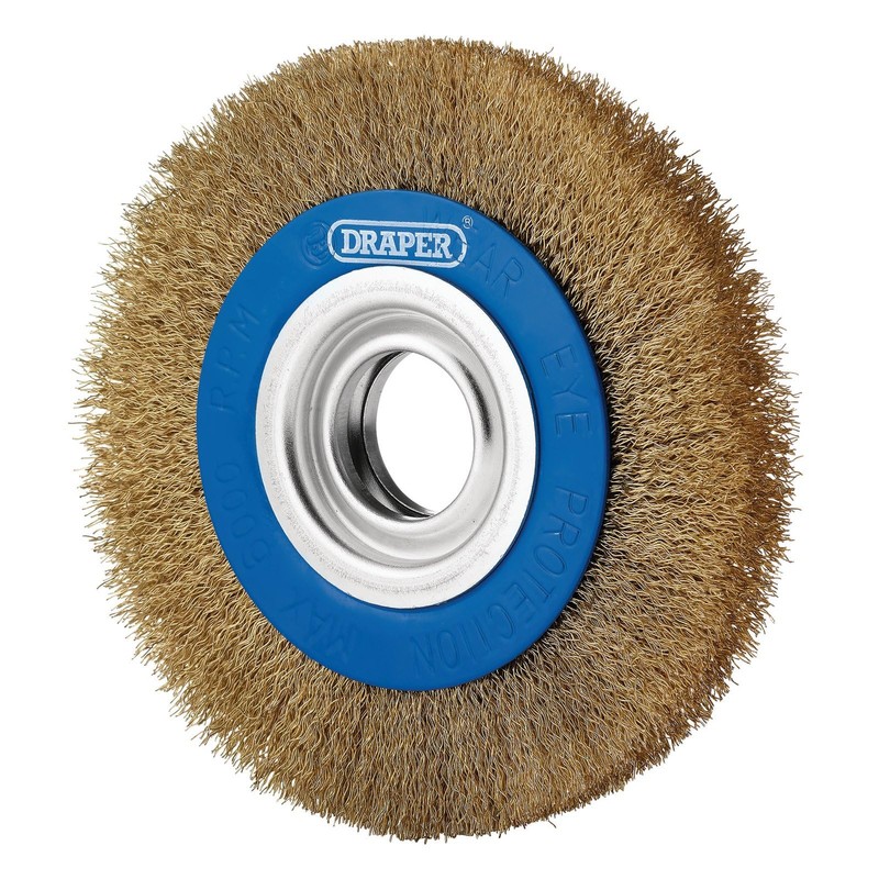 Draper 08066 Brassed Steel Bench Grinder Wire Wheel Brush, 150