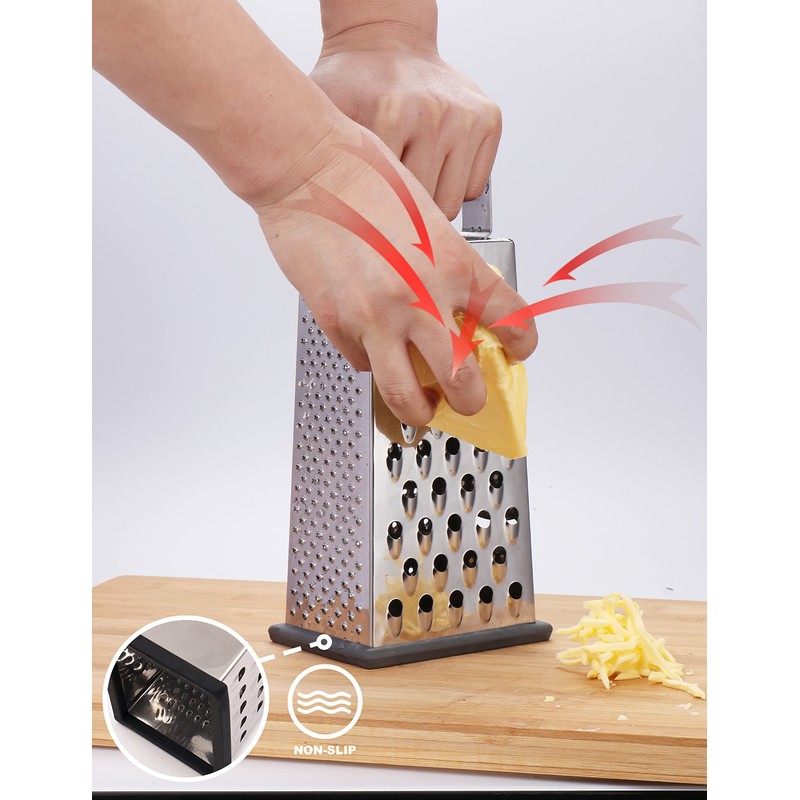 Kaishun Cheese Grater, Box Grater for Cheese Stainless steel Vegetable