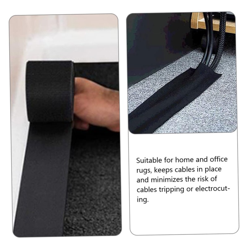 TEHAUX Floor Cord Cover Cable Protector Tape Cable Management for
