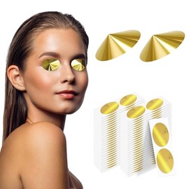 JOHUAHUA Golden 50-Pair Disposable Tanning Eye Protection (Goggles/Stickers) – See-Through Latex-Free, 100% UVA/UVB Protection, for Tanning Beds & Home/Salon