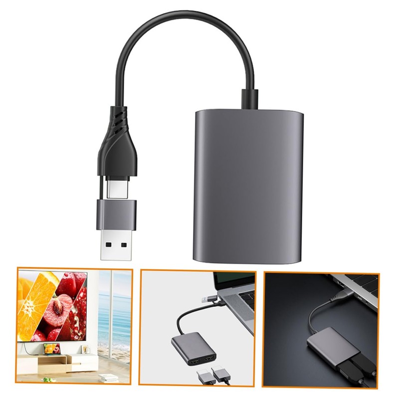 KOMBIUDA Type C to Dual Adapter USB Hub for Dual