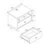 Prepac Transitional 1 Drawer Floating Nightstand With Open Shelf, 15"D
