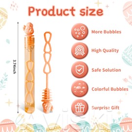 84Pcs Easter Day Bubble Wands, Mini Bubble Wands for Party Favors, Easter Colorful Gift Toys for Girls Boys Kids Toddler Adults, Party Bag Stuffers Goodie Bag Filler, Classroom Prizes