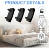 JFGDVW 12 Pcs Black Bed Slats Holders, Reusable Plastic Bed