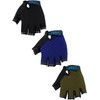 3 Pairs Kids Bike Gloves Half Finger Gloves Fingerless MTB