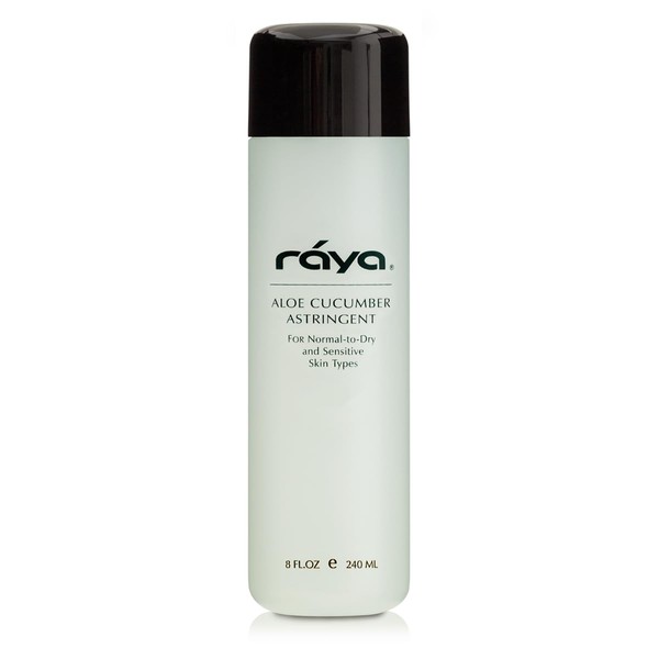RAYA Aloe Cucumber Astringent 6 oz (202) | Gentle Pore Tightening and Smoothing Facial Toner for Dry and Sensitive Skin | Helps Refine, Cool, and Sooth | Smooths Complexion When Used Before Make-Up