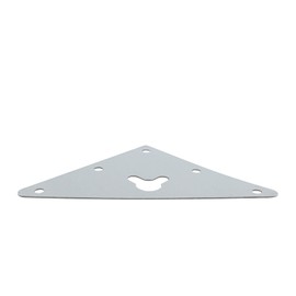 JCBIZ 8PCS Metal Straight Fixing Joining Shelf Support Corner Triangle Mending Plates Flat Brace Bracket with Mounting Screws