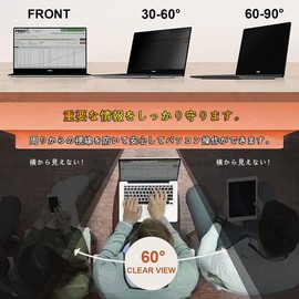 COKOVI Anti-Prying Filter, 15.6 Inch 16:9 Laptop/Monitor Film, TV Monitor/PC, PC, Peeping Film, Privacy Filter, Screen Filter, Double Sided, Anti-Glare, UV Protection (15.6 inch 16:9)