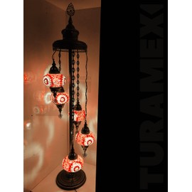 TURAMEX Turkish Mosaic Floor Lamps - Handmade Glass Lamps That Reflect The Craftsmanship and Diversity of Orient Culture (GND-LB-3-29)