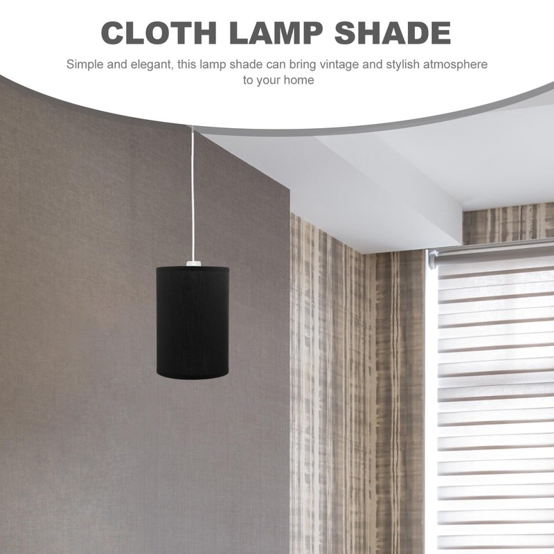 PRETYZOOM Drum Cylinder Lampshade Natural Linen Lampshade Clip-on Lampshade Replacement