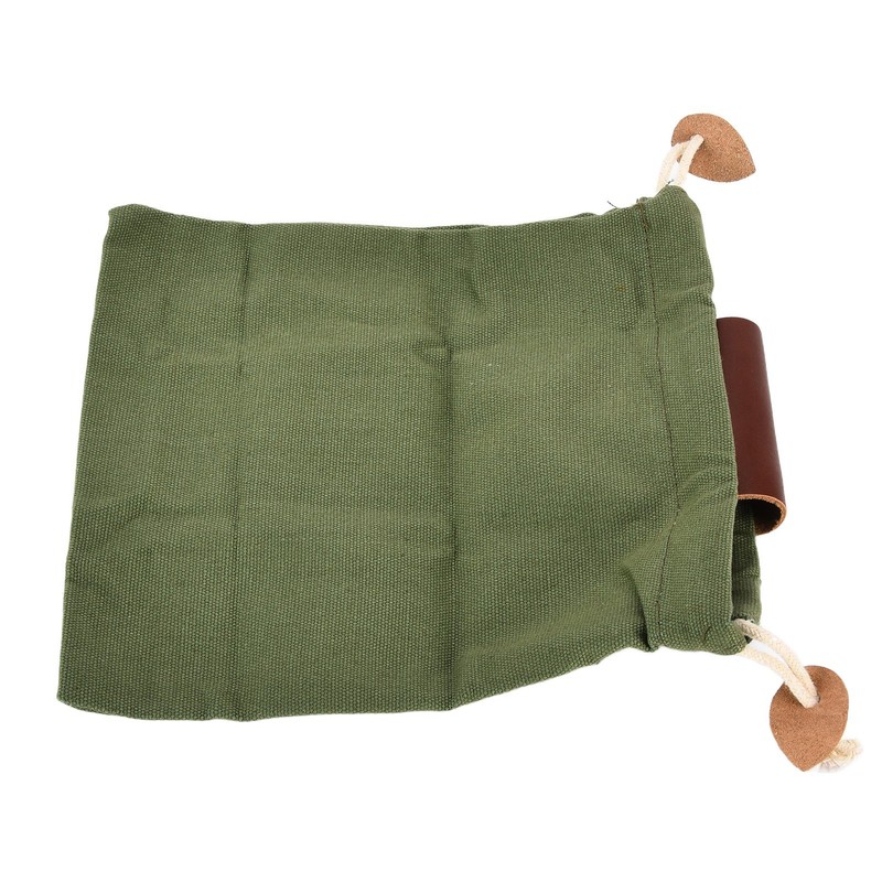 Leather Canvas Foraging Pouch Belt Fruit Picking Bag for Camping