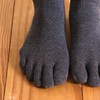 Tabio 5 Toe Cotton Finished High Socks, Made in Japan,