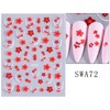 Spring Flower Nail Stickers 5d Embossed Nail Decals Cute Flower