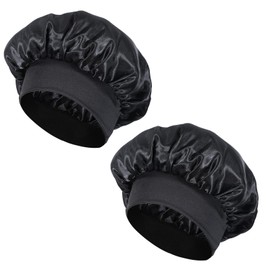 2PCS Bonnet for Men, Double Sided Hair Bonnet for Sleeping, Double Layer Elastic Band Silk Sleep Cap, Suitable for Curly Braids, Satin Bonnets for Black Men and Women