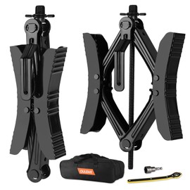 OULEME RV Tire Stabilizer, X-Shaped Wheel Chock for Dual Axle Travel Trailer Camper, Anti-Move Tandem Wheel Wedge, 2 Pack