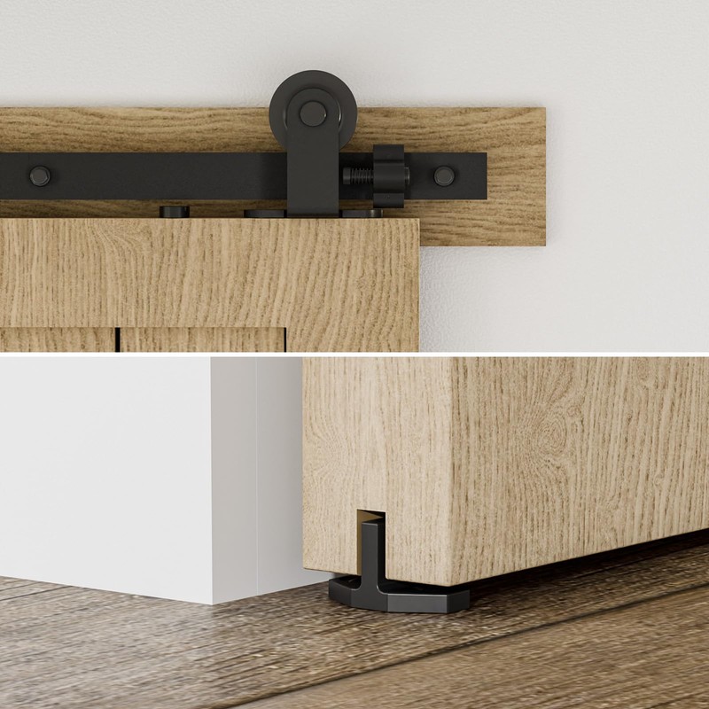 BONIKLUBA 72" Sliding Barn Door Hardware Kit,Heavy Duty Top Mount