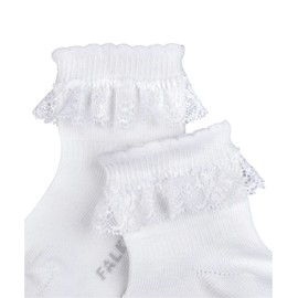 FALKE Unisex Baby Socken Romantic Lace B SO Baumwolle einfarbig 1 Paar, Weiß (White 2000), 74-80
