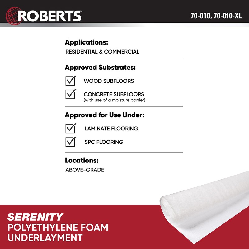 ROBERTS Serenity Foam Underlayment - 100 sq. ft. Roll -