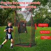 FLITURE 4x7 Ft Football Net with Adjustable Mesh Pocket，Portable Football