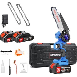 Unbranded Cordless Mini Chainsaw 6" with Case and Extra Battery + Chain