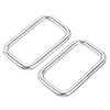 sourcing map Metal Rectangle Ring Buckles 38x20mm for Bags Belts