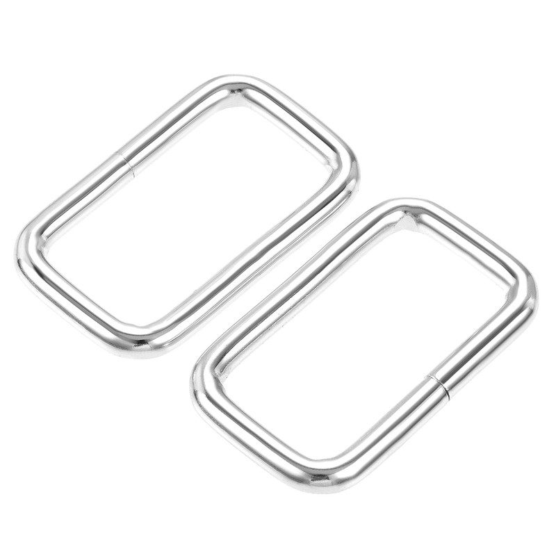 sourcing map Metal Rectangle Ring Buckles 38x20mm for Bags Belts