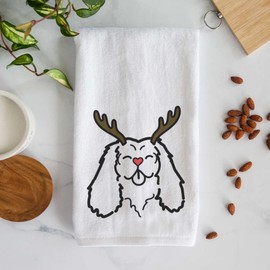 Inkopious Red Nose Cavalier King Charles Decorative Hand Towel - Christmas Holiday Home Decoration