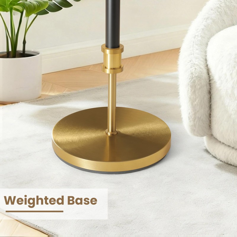 ZenGlimmer Modern Mid Century Floor Lamp with Soft Linen Shade,