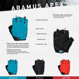 Lizard Skins Aramus Apex-X-Small-Jet Black-New22 Unisex Adult Gloves