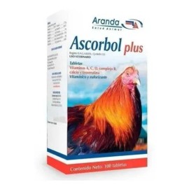 Ascorbol Plus Vitaminas Para Gallos 100 Tabletas Lab Aranda
