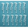 12 Pack - 2" Double Slat Valance Clips for Wood