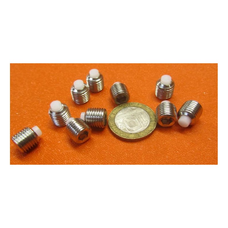 18-8 Stainless Steel Nylon Tip Set Screw 3/8-24 x .375"