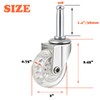 YAEMIKY 2" Swivel Caster Wheels, M8×38mm, Crystal Clear, Set of