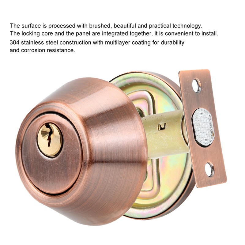 Stainless Steel Single Cylinder Safety Anti Theft Bedroom Door Lock